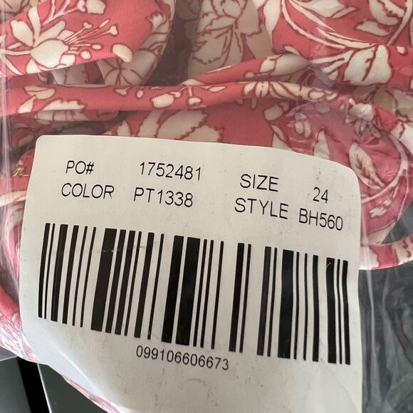 J. Crew Plus size pink & white floral bathing suit size 24, NWT - Picture 6 of 8